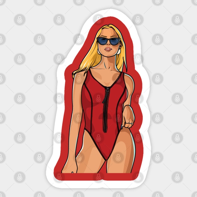 Lifeguard Sticker by Eliane Lamoglia